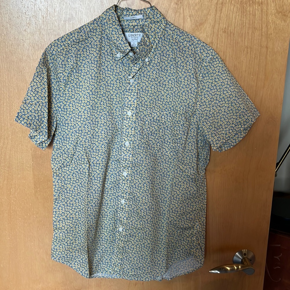 J. Crew floral printed, short sleeve shirt